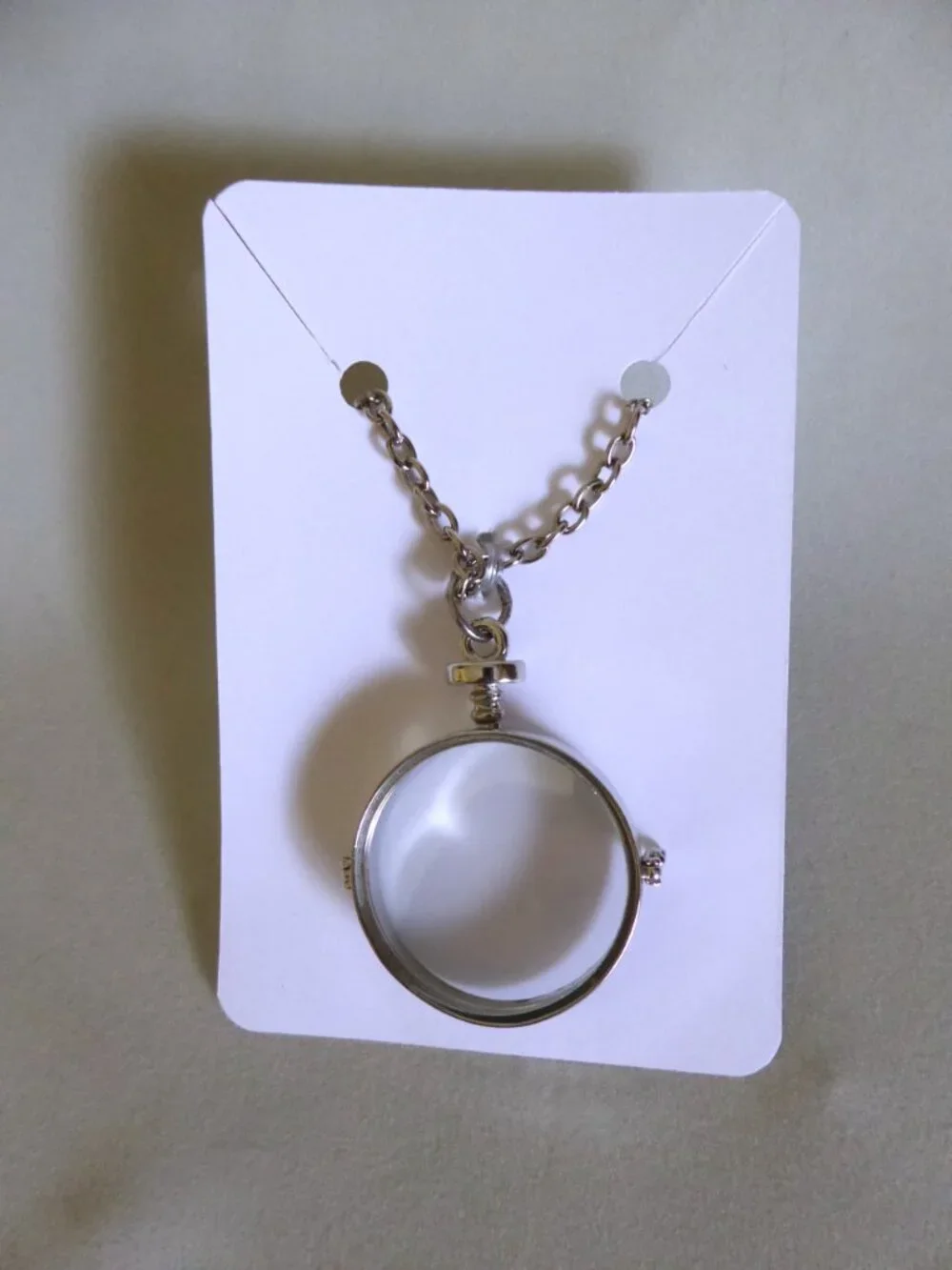NEW GLASS MEMENTO LOCKET PENDANT SILVER METAL BRACELET JEWELRY KEEPSAKE